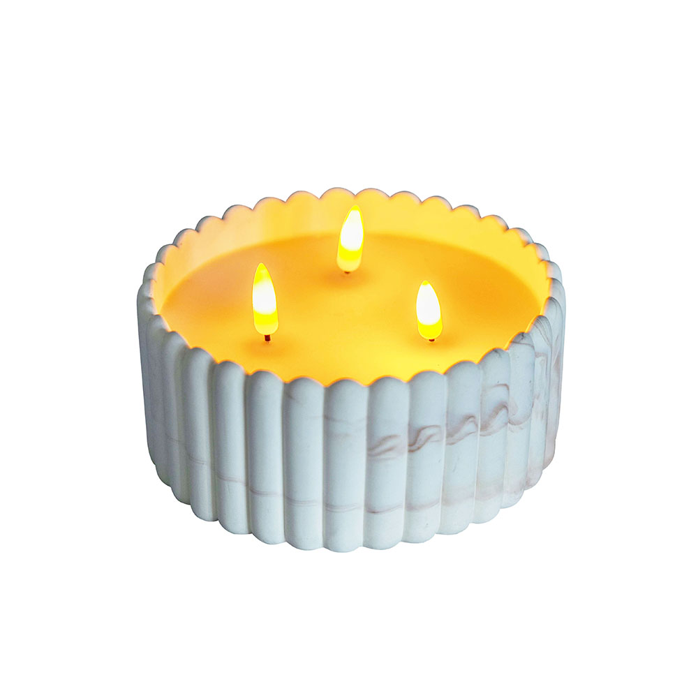 LED baterija upravljana kućnim ukrasom cementa 3d wick svijeća